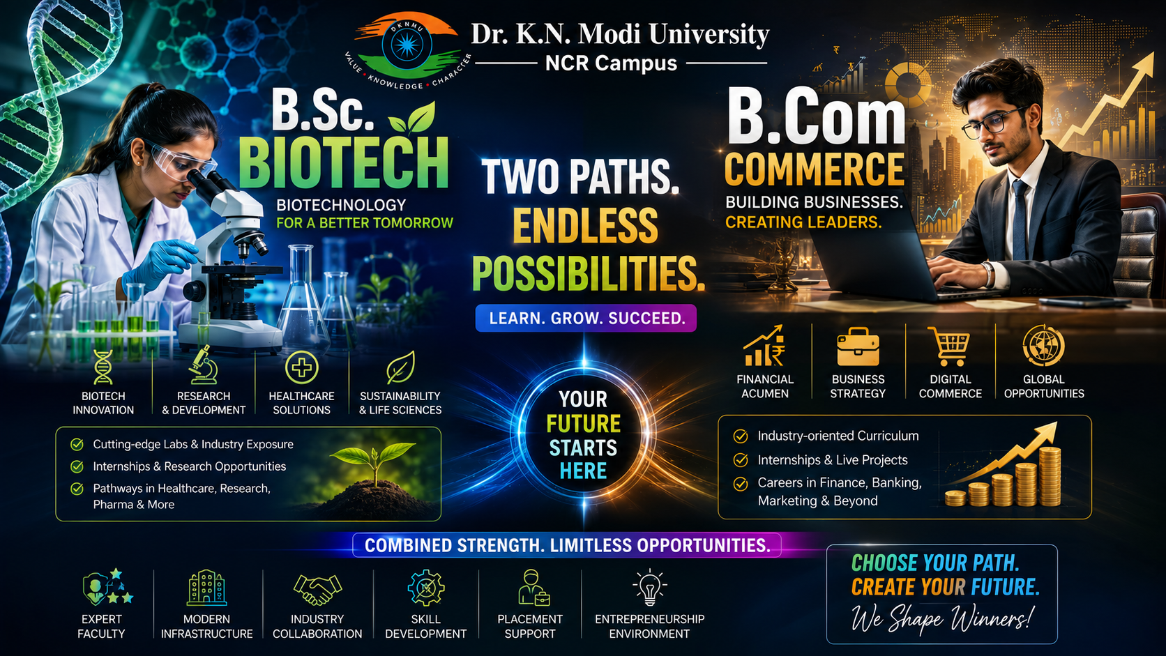 B.Sc. Biotech, B.com