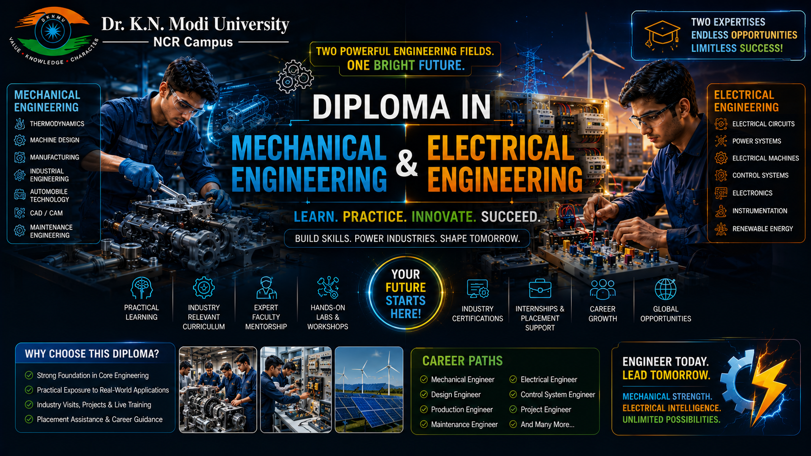 Diploma (Mechanical Engineering & EE)