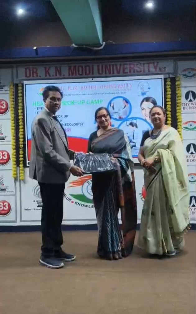 A Free Health Checkup Camp was successfully organized by Dr K N Modi University Modinagar and Ginni Devi Modi Institute of Education on 28th February 2026 
