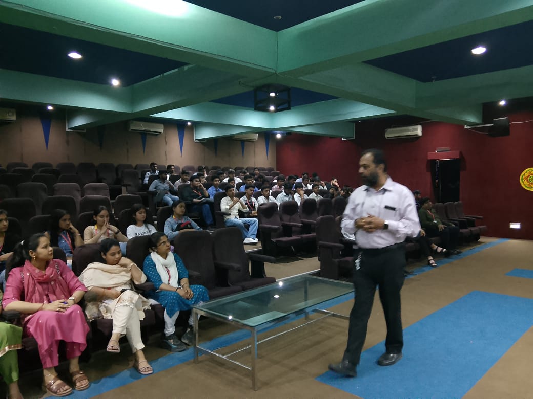 A Guest Lecture on “AI and its Frontiers” will be delivered by Prof. (Dr.) Shishir Rastogi, Director – Dr. K.N. Modi Institute of Engineering & Technology. All faculty members and students are present in this session.